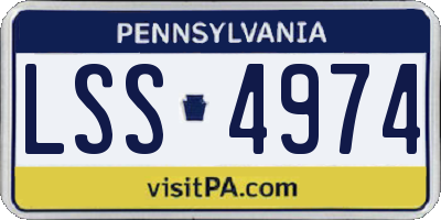 PA license plate LSS4974