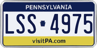 PA license plate LSS4975