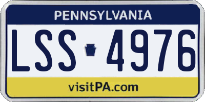 PA license plate LSS4976