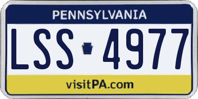 PA license plate LSS4977