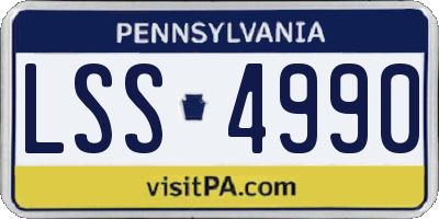 PA license plate LSS4990