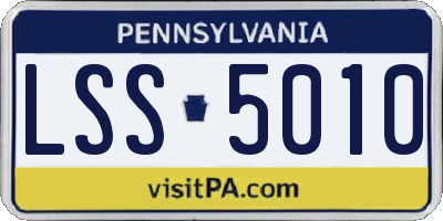 PA license plate LSS5010