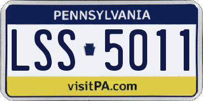 PA license plate LSS5011