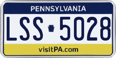 PA license plate LSS5028