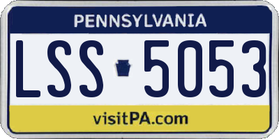 PA license plate LSS5053