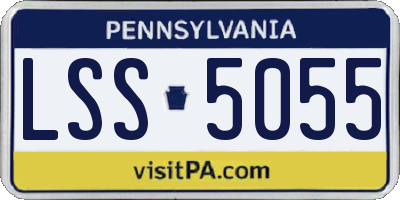 PA license plate LSS5055