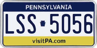 PA license plate LSS5056
