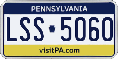 PA license plate LSS5060