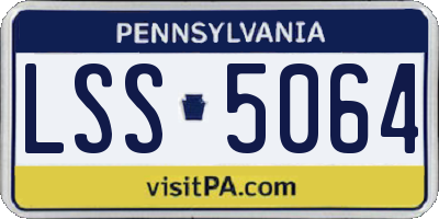 PA license plate LSS5064