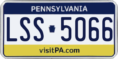 PA license plate LSS5066