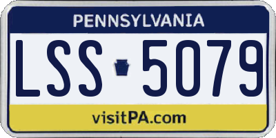 PA license plate LSS5079