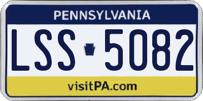 PA license plate LSS5082