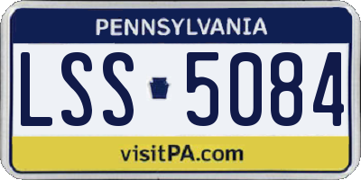 PA license plate LSS5084