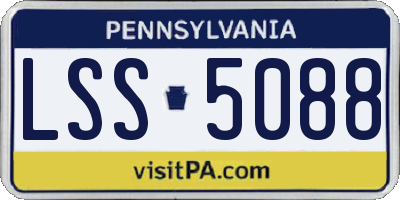 PA license plate LSS5088