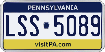 PA license plate LSS5089