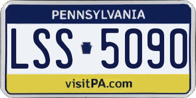 PA license plate LSS5090