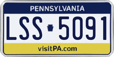 PA license plate LSS5091