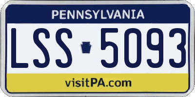 PA license plate LSS5093