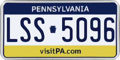 PA license plate LSS5096