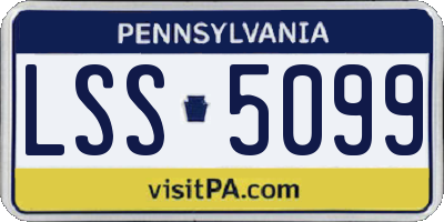 PA license plate LSS5099