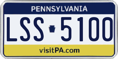 PA license plate LSS5100