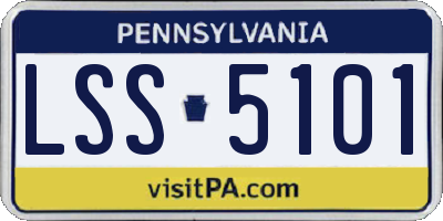 PA license plate LSS5101