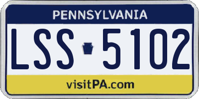 PA license plate LSS5102