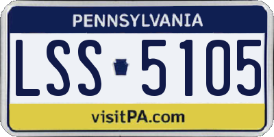 PA license plate LSS5105
