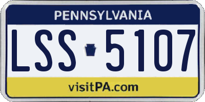 PA license plate LSS5107
