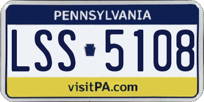 PA license plate LSS5108