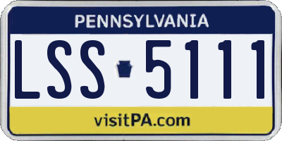 PA license plate LSS5111