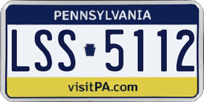 PA license plate LSS5112
