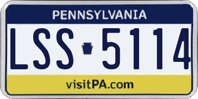 PA license plate LSS5114