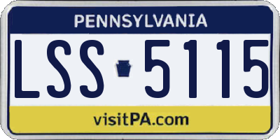 PA license plate LSS5115