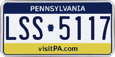 PA license plate LSS5117