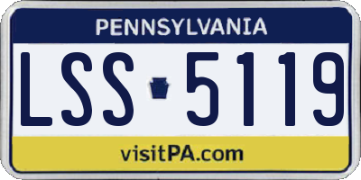 PA license plate LSS5119