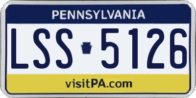 PA license plate LSS5126