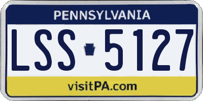 PA license plate LSS5127