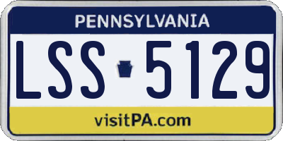 PA license plate LSS5129