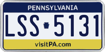 PA license plate LSS5131