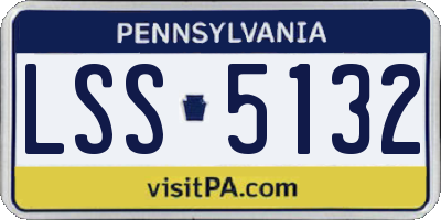 PA license plate LSS5132
