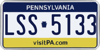 PA license plate LSS5133