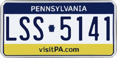 PA license plate LSS5141