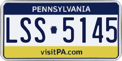 PA license plate LSS5145