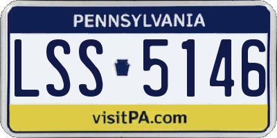 PA license plate LSS5146