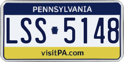 PA license plate LSS5148
