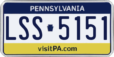 PA license plate LSS5151