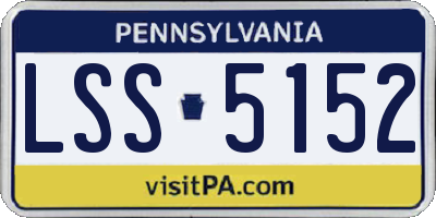 PA license plate LSS5152