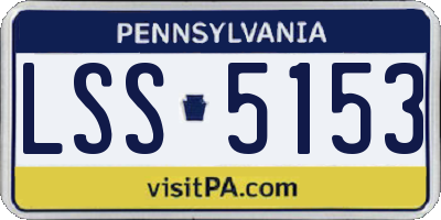 PA license plate LSS5153