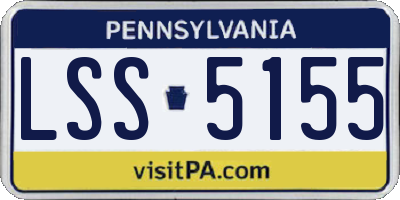 PA license plate LSS5155